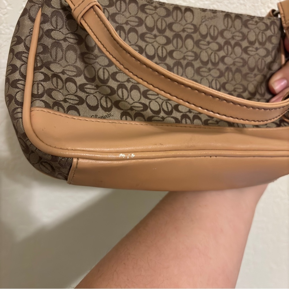 Source Unknown Brown Patterned Wristlet - image 4